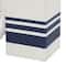 White & Navy Wood Farmhouse Nautical Sculpture Set